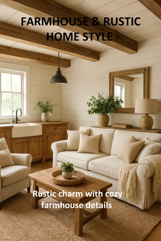 Farmhouse rustic living room.