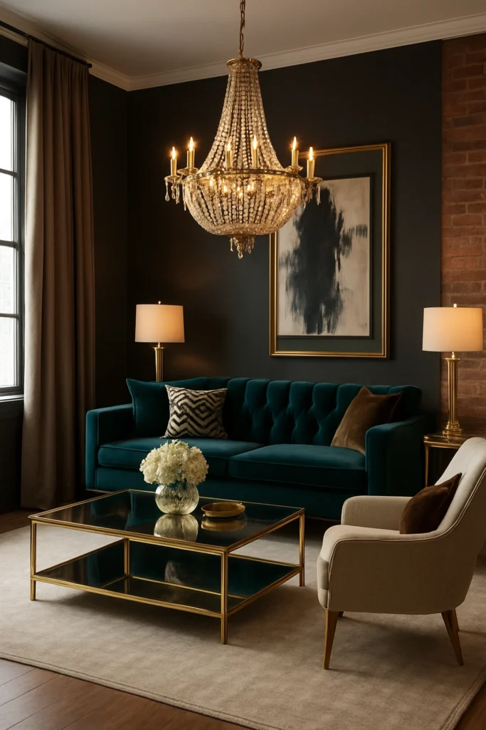 Glam Hollywood regency living room. Glam & Hollywood Regency Style