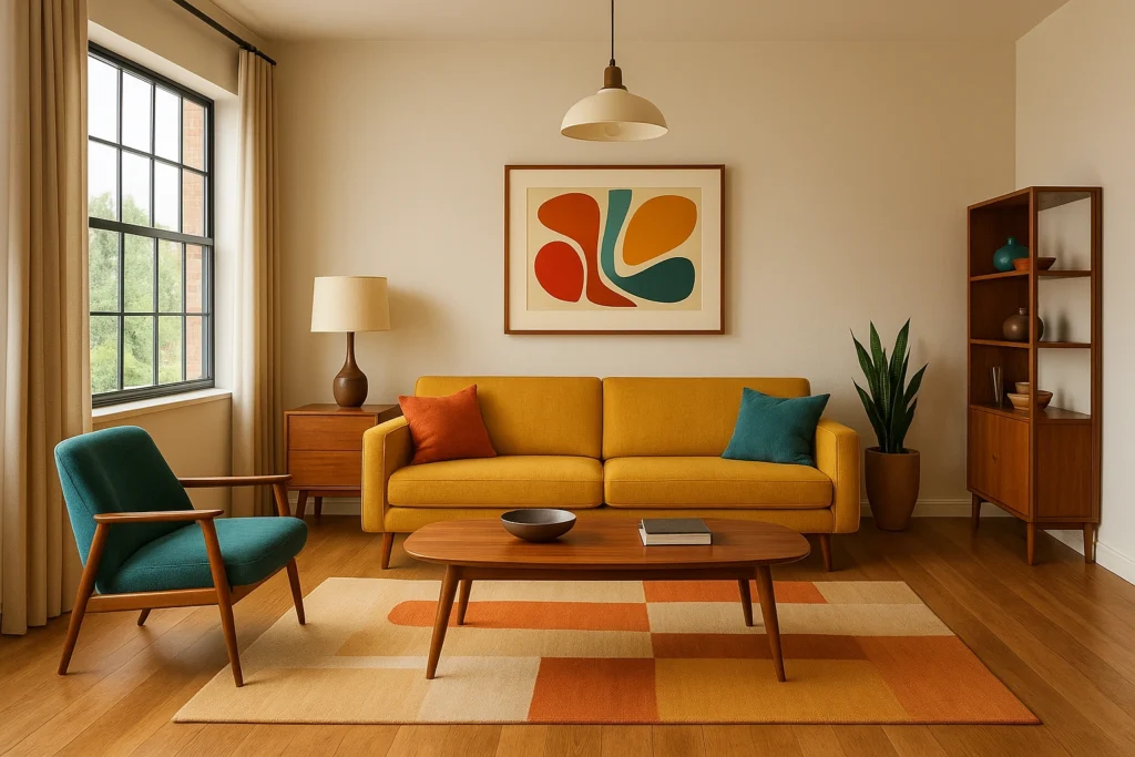 Mid-century modern living room.