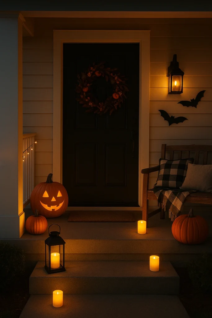 Safe Halloween home decorations with flameless candles
