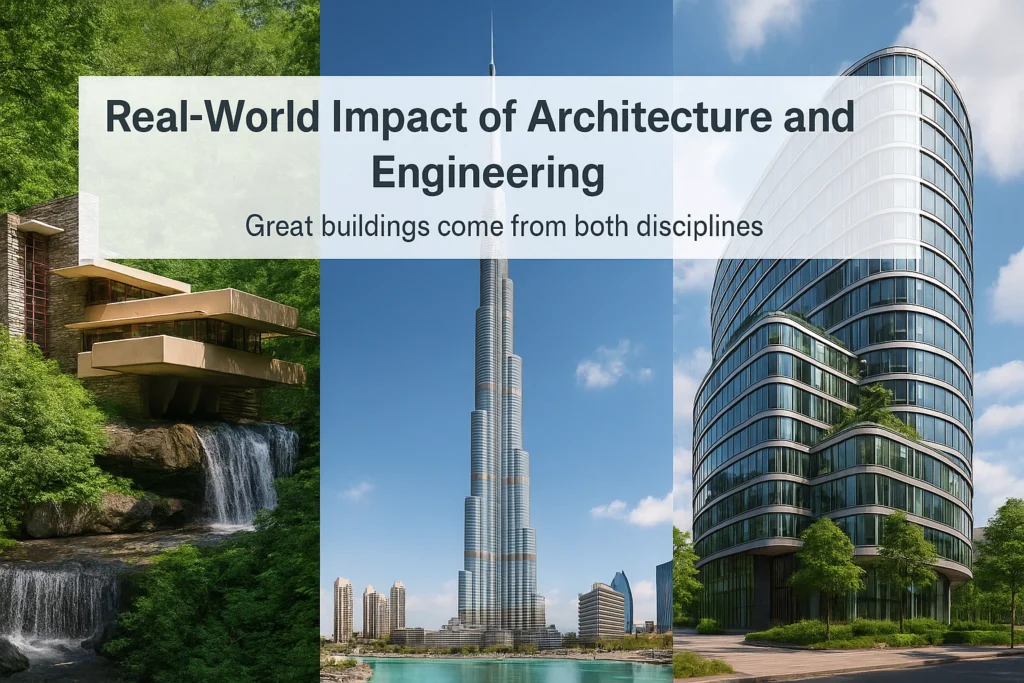 Impact of architecture and engineering in real-world projects.
