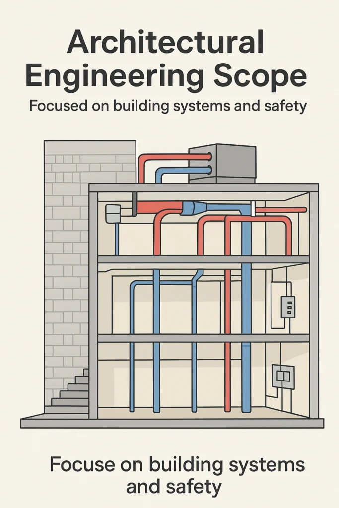 Building systems design in architectural engineering.