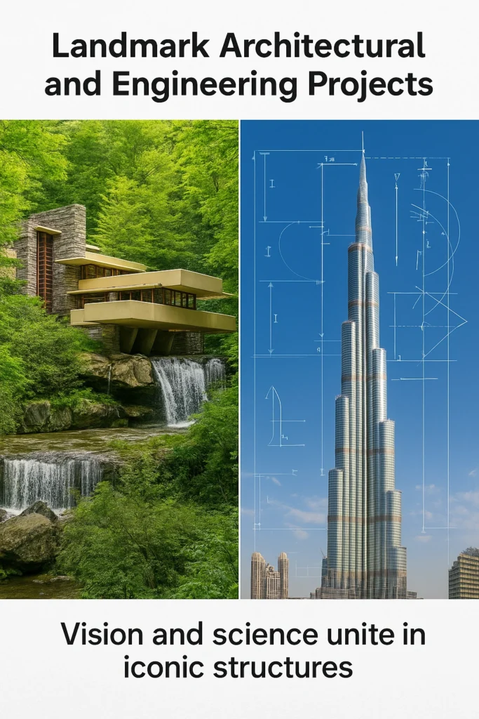 Iconic projects combining architecture and engineering.
