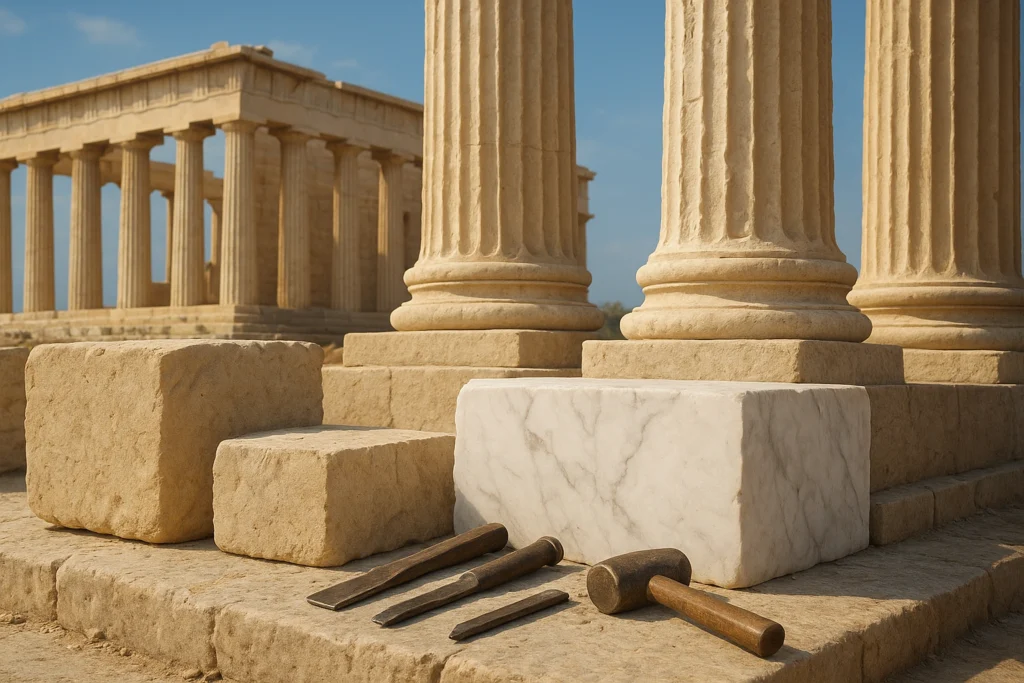 Marble and limestone in Greek architecture