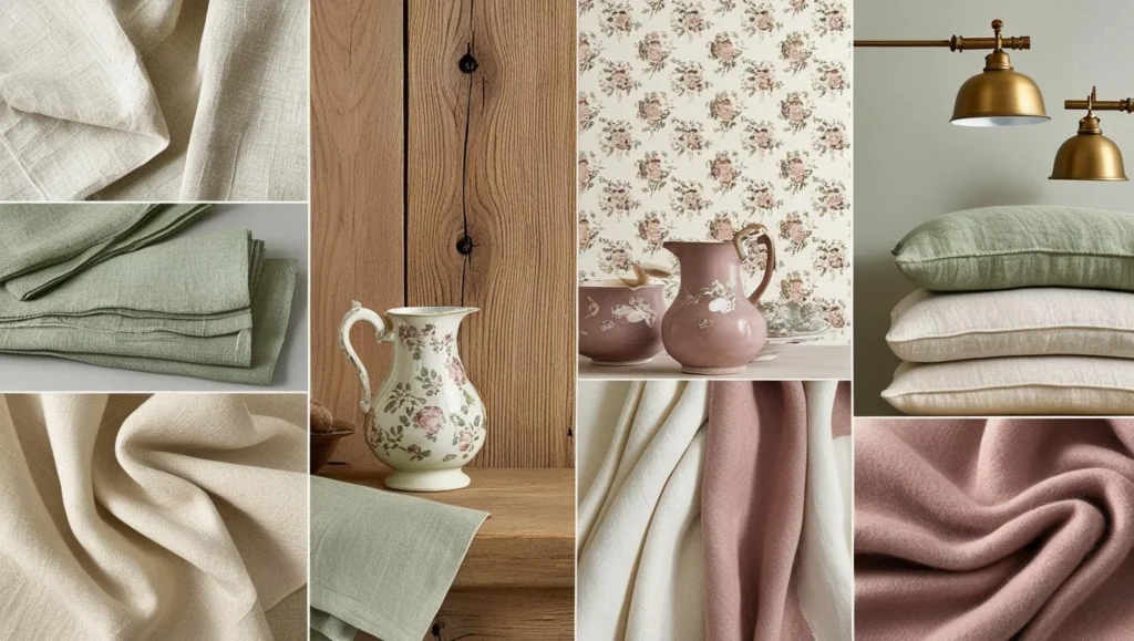 English country decor vignette with art, antiques, and natural elements.