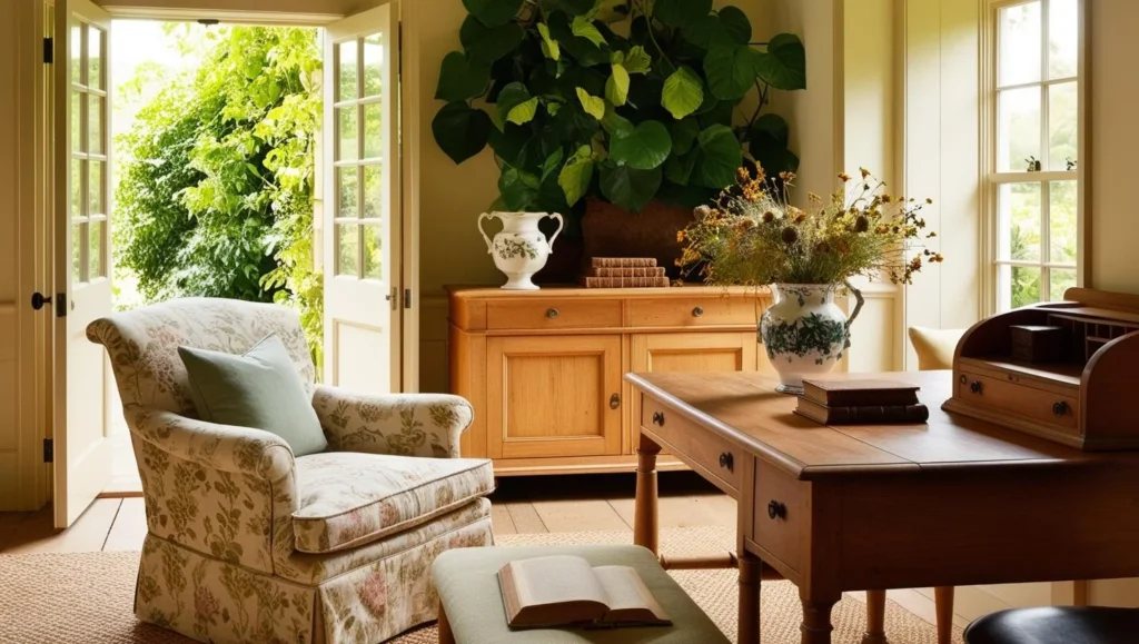 Charming English country interior with vintage decor and natural elements - English Country Decor.